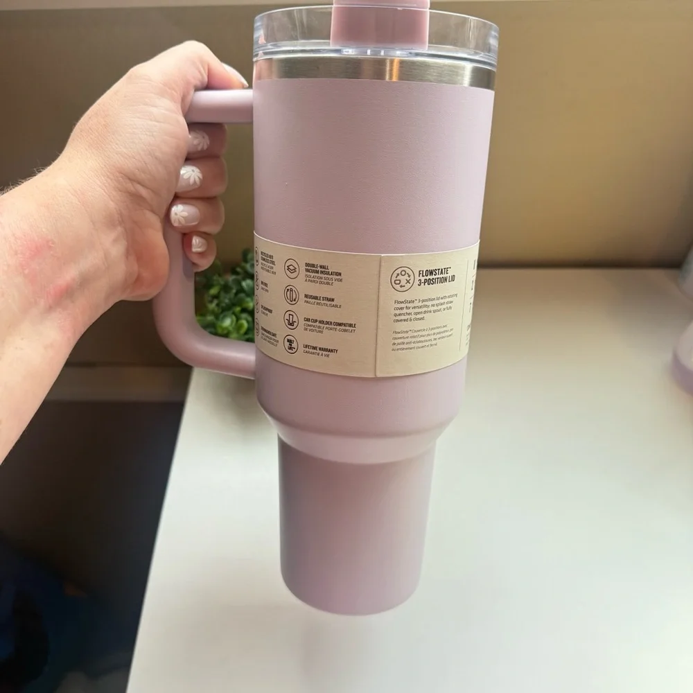 Stanley Quencher H2.0 FlowState Orchid Soft Matte 40 oz. Tumbler Water Cup NEW - Picture 7 of 7